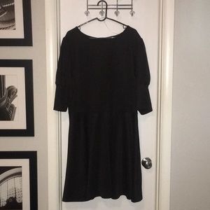 Black Ashley Stewart fit and flare dress
